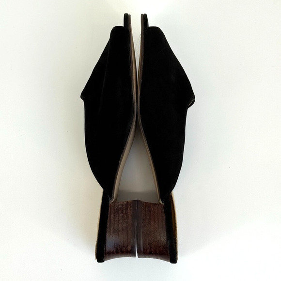 Vtg Y2K Chinese Laundry Womens Marilyn Mules Size 9 Suede Heels Minimalist 90s - Picture 8 of 10